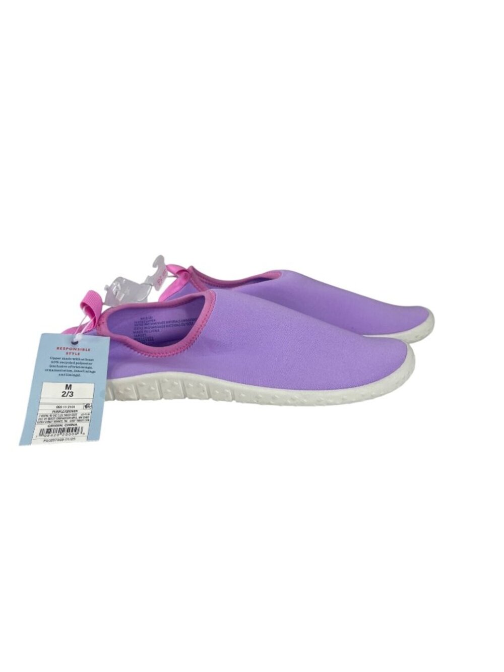 Cat & Jack‎ Water Shoes Kids Medium 2/3 Purple New Flexible Sole Summer
